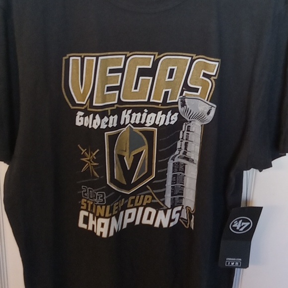 Las Vegas Golden Knights 2023 Stanley Cup champions black tshirt/Size Large.NWT. - Picture 11 of 11